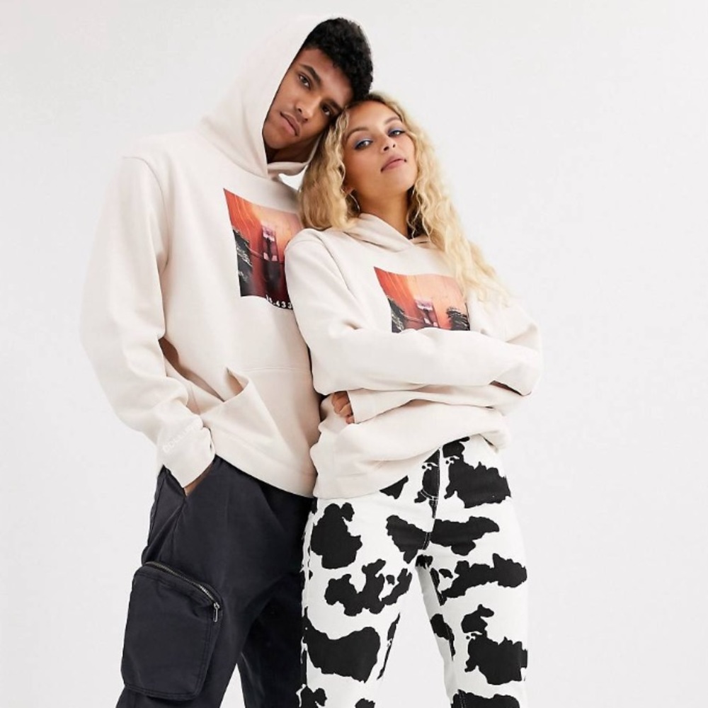 Collusion Unisex hoodie with photographic print